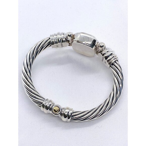 David Yurman Hinge Watch Case Bangle Bracelet 925 585 14k 6" - Picture 10 of 10
